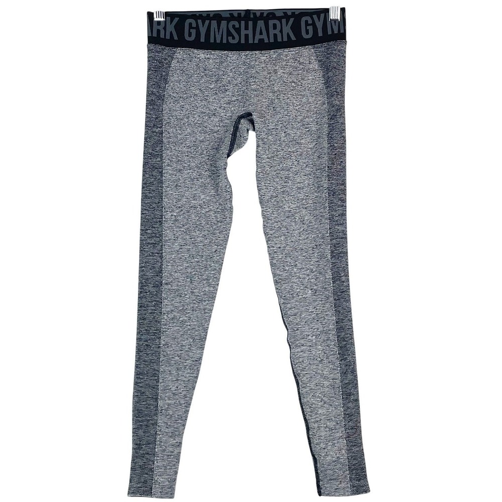 Gymshark Women's Heather Gray Black Workout Leggings Size S Full Length GUC